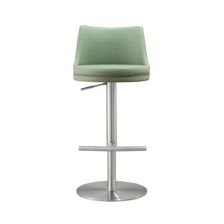 Reagan Performance Vegan Leather Adjustable Stool by TOV Furniture at Eve Furniture