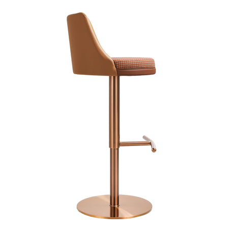 Reagan Performance Vegan Leather Adjustable Stool by TOV Furniture at Eve Furniture