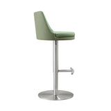 Reagan Performance Vegan Leather Adjustable Stool by TOV Furniture at Eve Furniture