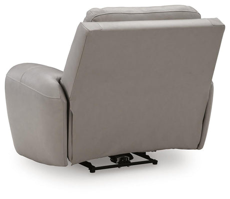 Real Moments Ash Power Recliner w/Audio Seating by Ashley at Eve Furniture