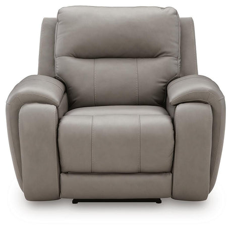 Real Moments Ash Power Recliner w/Audio Seating by Ashley at Eve Furniture