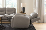 Real Moments Ash Power Reclining Loveseat with Audio Seating by Ashley at Eve Furniture