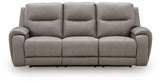 Real Moments Ash Power Reclining Sofa with Audio Seating by Ashley at Eve Furniture