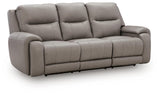 Real Moments Ash Power Reclining Sofa with Audio Seating by Ashley at Eve Furniture
