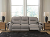 Real Moments Ash Power Reclining Sofa with Audio Seating by Ashley at Eve Furniture