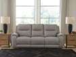 Real Moments Ash Power Reclining Sofa with Audio Seating by Ashley at Eve Furniture