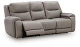 Real Moments Ash Power Reclining Sofa with Audio Seating