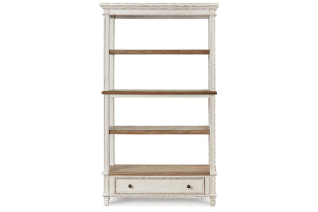 Realyn Brown/White 75" Bookcase by Ashley at Eve Furniture