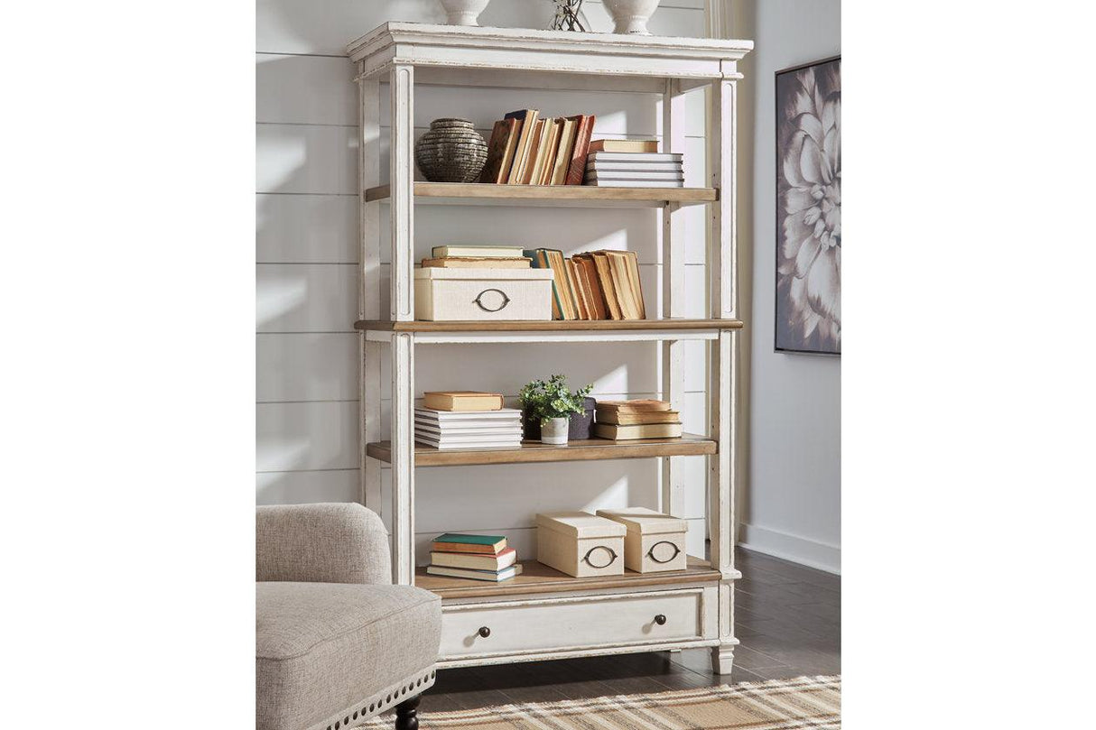 Realyn Brown/White 75" Bookcase by Ashley at Eve Furniture
