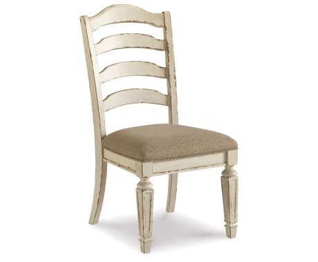 Realyn Chipped White 5-Piece Oval/Round Dining Table Set by Ashley at Eve Furniture
