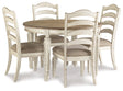 Realyn Chipped White 5-Piece Oval/Round Dining Table Set by Ashley at Eve Furniture