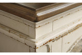 Realyn Chipped White 74" TV Stand by Ashley at Eve Furniture