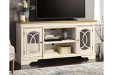 Realyn Chipped White 74" TV Stand by Ashley at Eve Furniture