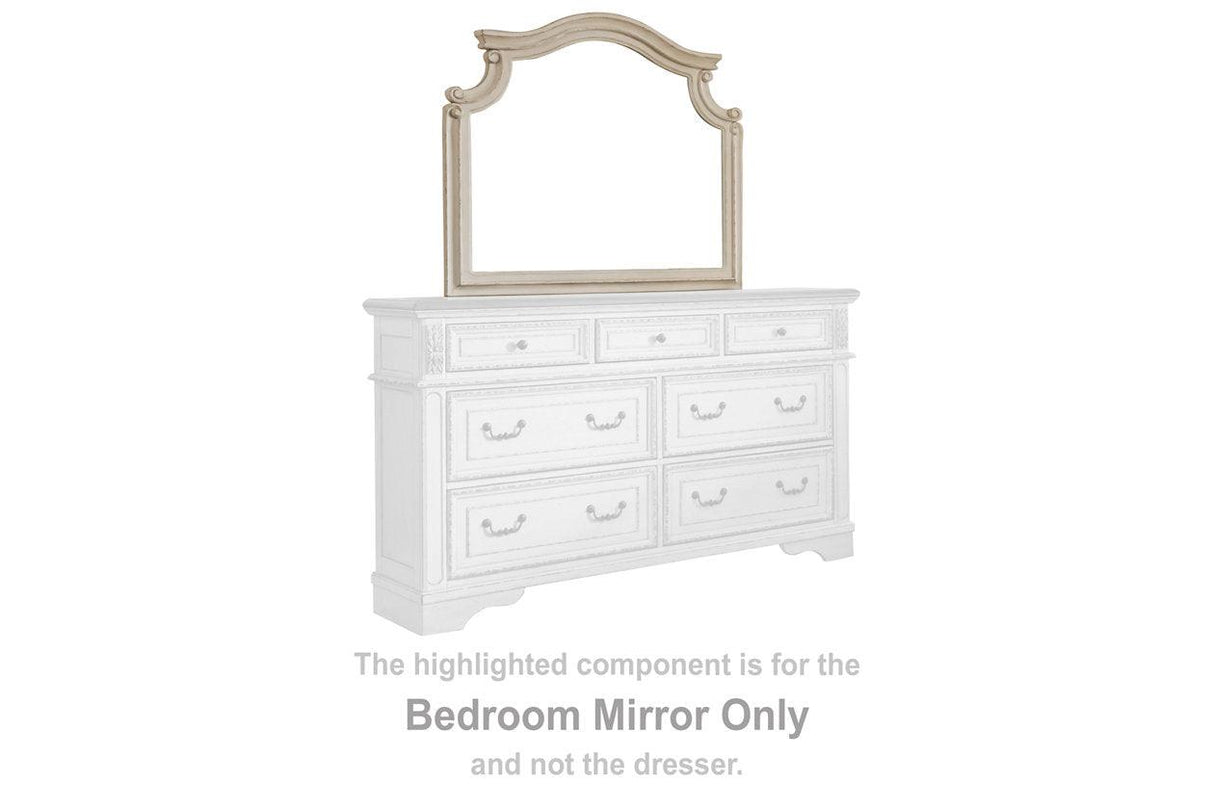 Realyn Chipped White Bedroom Mirror (Mirror Only) by Ashley at Eve Furniture