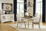 Realyn Chipped White Dining Chair, Set of 2 by Ashley at Eve Furniture