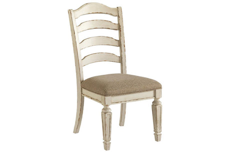 Realyn Chipped White Dining Chair, Set of 2 by Ashley at Eve Furniture
