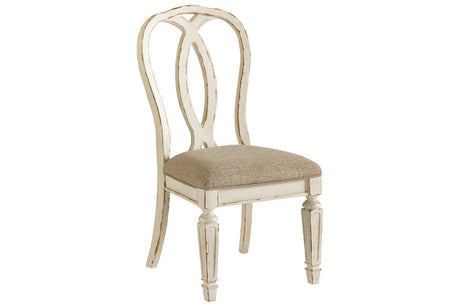 Realyn Chipped White Dining Chair, Set of 2 by Ashley at Eve Furniture