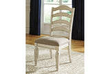 Realyn Chipped White Dining Chair, Set of 2 by Ashley at Eve Furniture