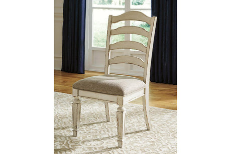 Realyn Chipped White Dining Chair, Set of 2 by Ashley at Eve Furniture