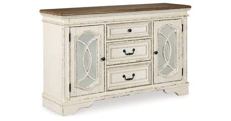 Realyn Chipped White Dining Server by Ashley at Eve Furniture