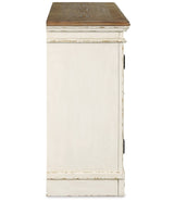 Realyn Chipped White Dining Server by Ashley at Eve Furniture