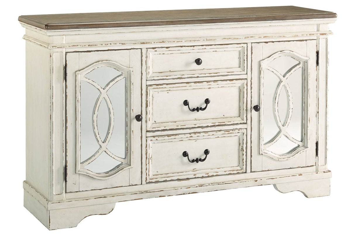 Realyn Chipped White Dining Server by Ashley at Eve Furniture