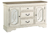 Realyn Chipped White Dining Server by Ashley at Eve Furniture