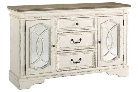 Realyn Chipped White Dining Server by Ashley at Eve Furniture