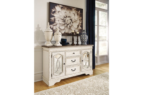 Realyn Chipped White Dining Server by Ashley at Eve Furniture
