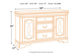 Realyn Chipped White Dining Server by Ashley at Eve Furniture