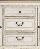 Realyn Chipped White Dining Server by Ashley at Eve Furniture