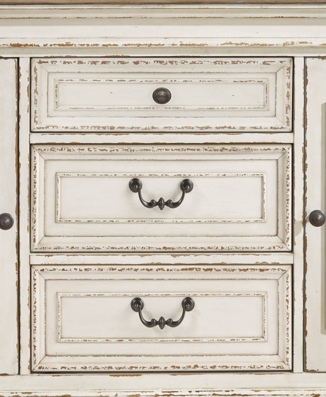 Realyn Chipped White Dining Server by Ashley at Eve Furniture