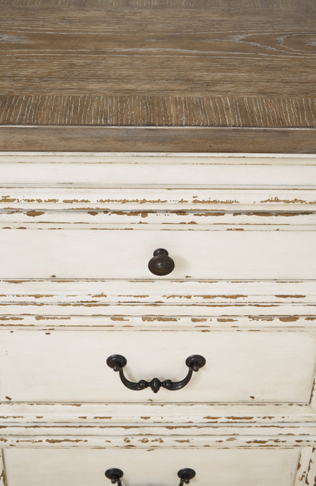 Realyn Chipped White Dining Server by Ashley at Eve Furniture