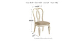 Realyn Chipped White Dining Table and 8 Ribbon Back Chairs by Ashley at Eve Furniture