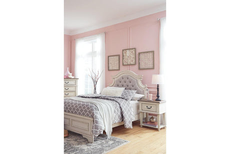 Realyn Chipped White Full Panel Bed by Ashley at Eve Furniture