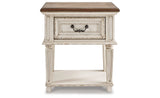 Realyn Chipped White Nightstand by Ashley at Eve Furniture
