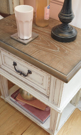 Realyn Chipped White Nightstand by Ashley at Eve Furniture