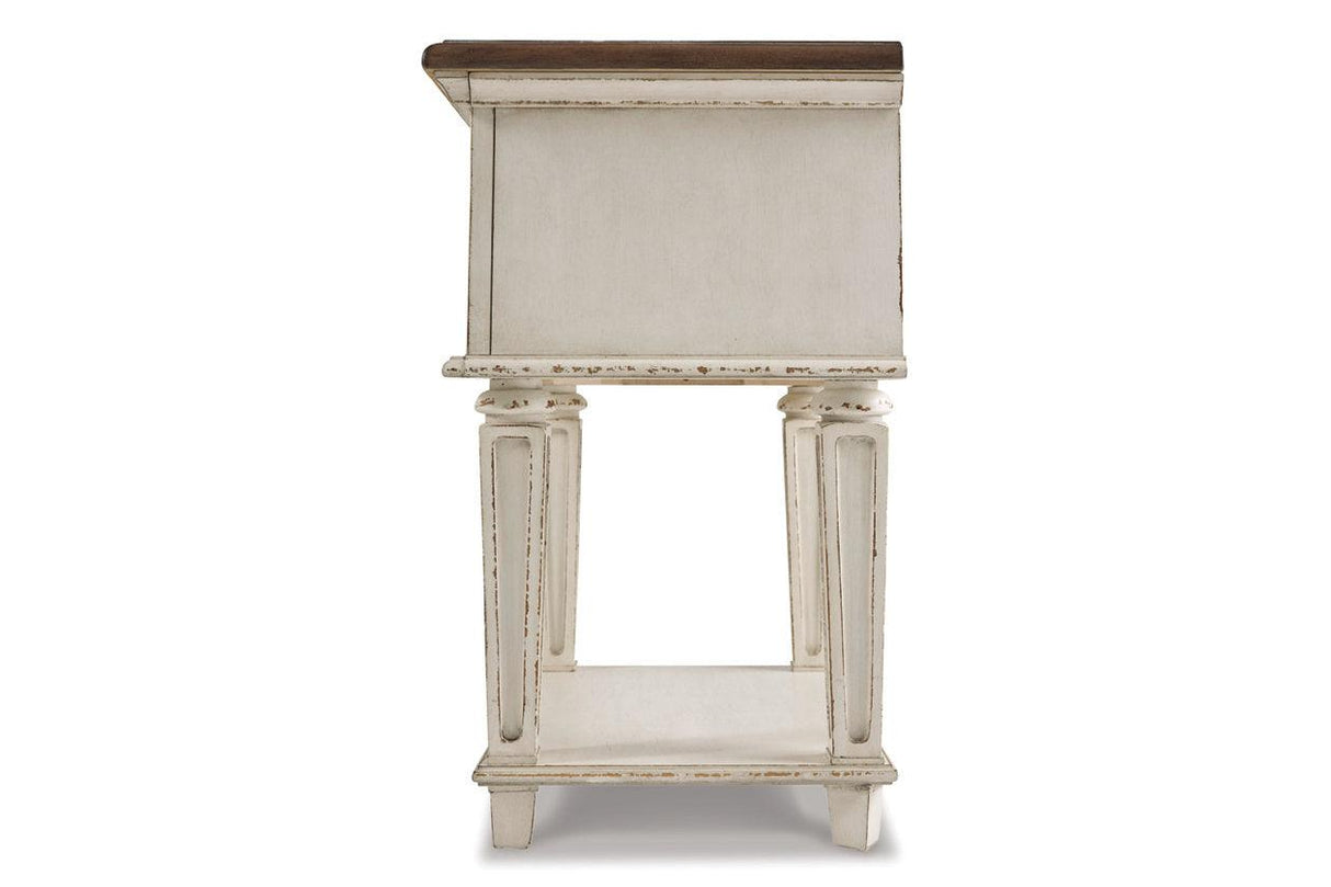 Realyn Chipped White Nightstand by Ashley at Eve Furniture