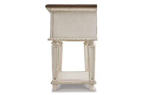 Realyn Chipped White Nightstand by Ashley at Eve Furniture