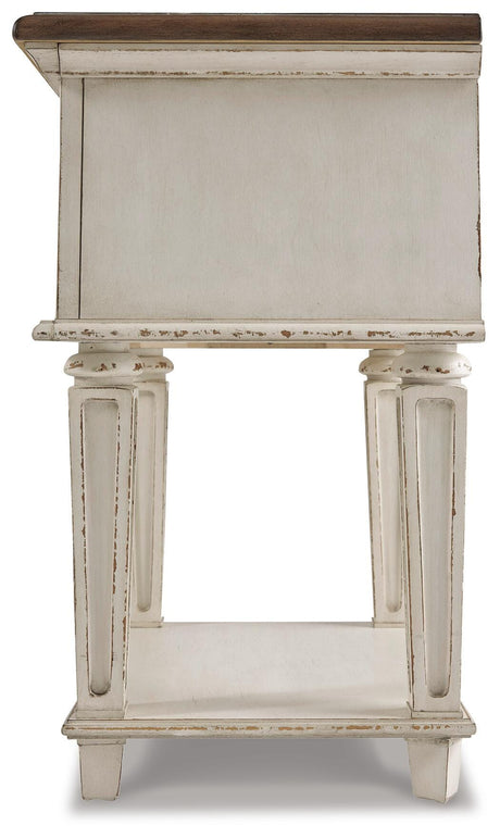 Realyn Chipped White Nightstand by Ashley at Eve Furniture