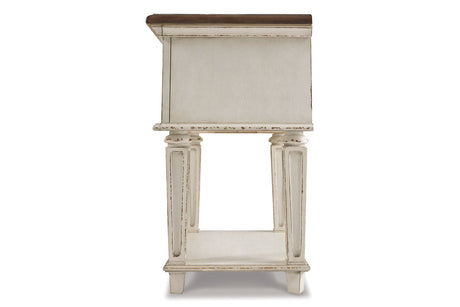 Realyn Chipped White Nightstand by Ashley at Eve Furniture