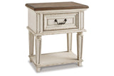 Realyn Chipped White Nightstand by Ashley at Eve Furniture