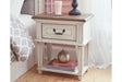Realyn Chipped White Nightstand by Ashley at Eve Furniture