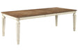 Realyn Chipped White Rectangular Dining Extension Table by Ashley at Eve Furniture