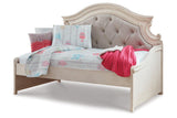Realyn Chipped White Twin Daybed with 1 Large Storage Drawer by Ashley at Eve Furniture