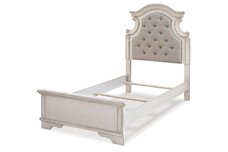 Realyn Chipped White Twin Panel Bed by Ashley at Eve Furniture