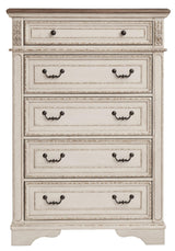 Realyn Chipped White Upholstered Panel Bedroom Set by Ashley at Eve Furniture