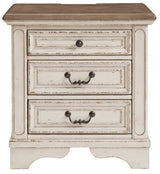 Realyn Chipped White Upholstered Sleigh Bedroom Set by Ashley at Eve Furniture