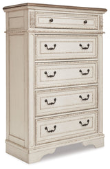 Realyn Chipped White Upholstered Storage Platform Bedroom Set with Footboard Bench by Ashley at Eve Furniture