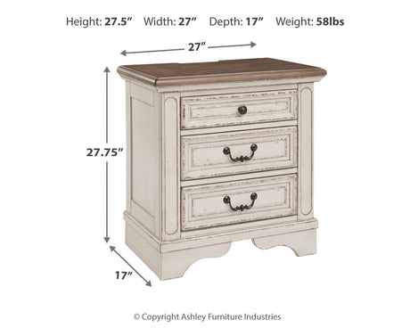 Realyn Chipped White Upholstered Storage Platform Bedroom Set with Footboard Bench by Ashley at Eve Furniture